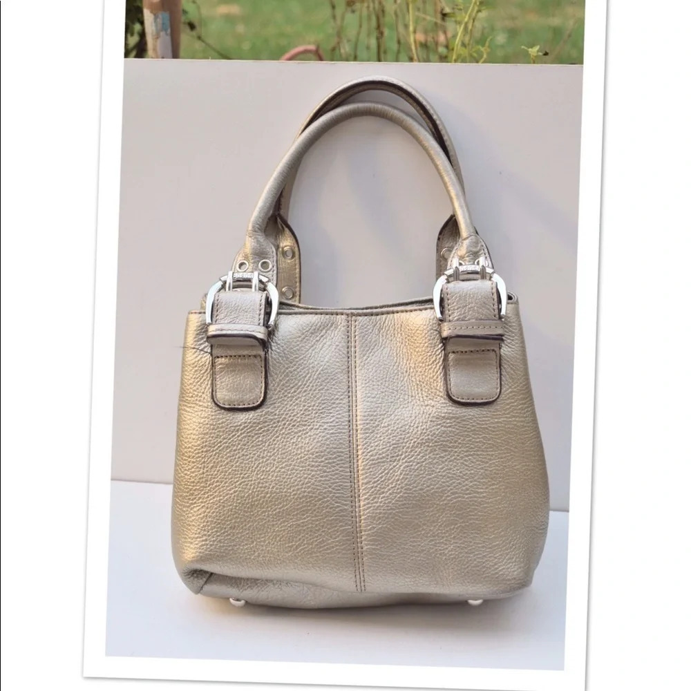 Tignanello leather bucket tote  bag